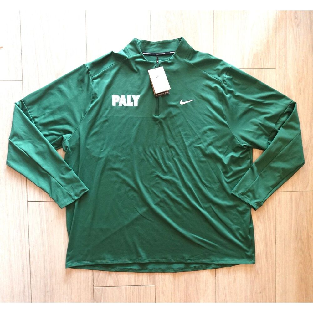Nike Men's Running Shirt Big & Tall 3XL Dri-Fit Element 1/2 Half Zip Green PALY